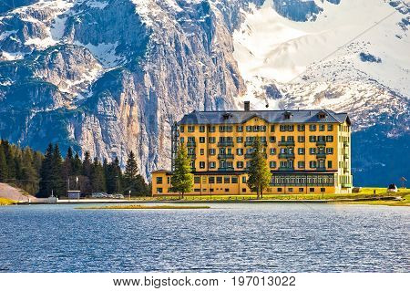 Dreamlike Landscape Of Misurina Lake