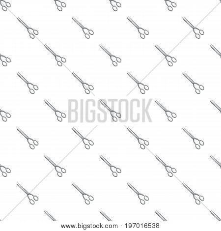 Hairdresser scisors pattern seamless repeat in cartoon style vector illustration