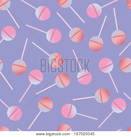 Sketches lollipop seamless pattern. Sweet candies vector illustration