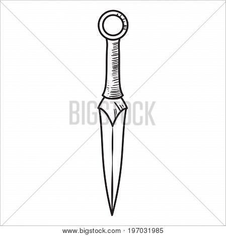Sketch knife icon. Vector illustration EPS 10