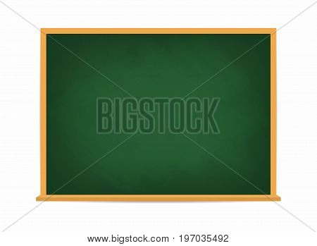 School Board. Green Blackboard. Dirty School Board With Traces Of Chalk Isolated On Background