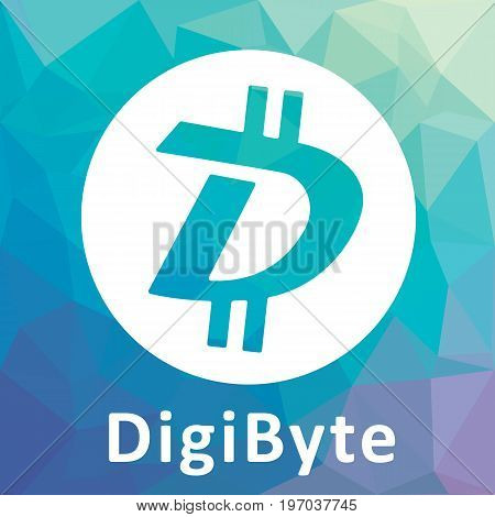 DigiByte (DGB) decentralized blockchain  criptocurrency vector logo.