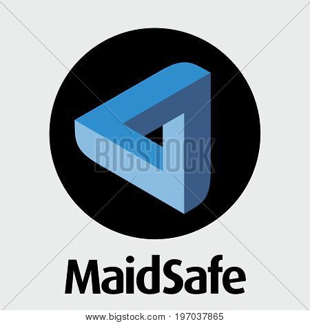 MaidSafe (MAID) decentralized blockchain  criptocurrency network vector logo.