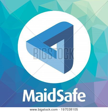 MaidSafe (MAID) decentralized blockchain  criptocurrency network vector logo.