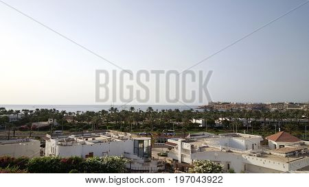 Egypt, Sharm El Sheikh. One of the streets. September 2015 Sandstorm