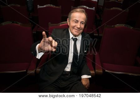 Prague, Czech republic, July 22, 2017: Jan Triska in Grevin museum of the wax figures in Prague.