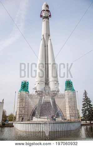 Moscow - May 5, 2017: A Model Of The Vostok Spaceship