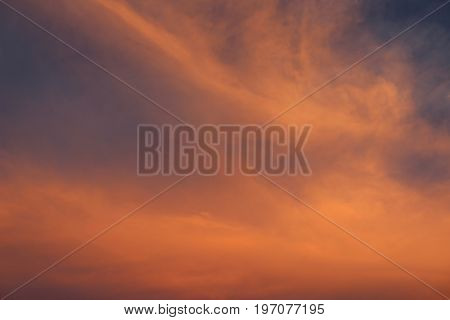 A beautiful sunset sky in the Oklahoma plains