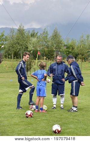 Ghimbav, Brasov, Romania - Agust 3: Soccer Football Training Camp For Kids, Children At Forex Ghimba