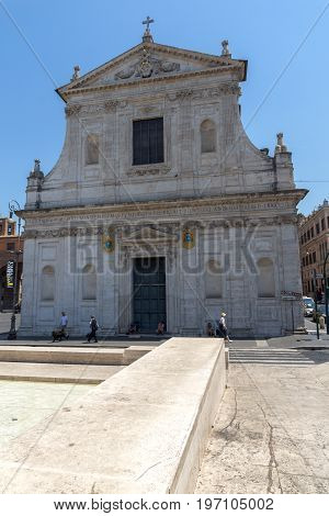 ROME, ITALY - JUNE 22, 2017: view of Chiesa di Santa Susanna alle Terme di Diocleziano in Rome, Italy