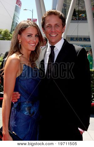 LOS ANGELES - 21 de agosto: Seth Meyers chega 2010 criativo Primetime Emmy Awards no Nokia Theat