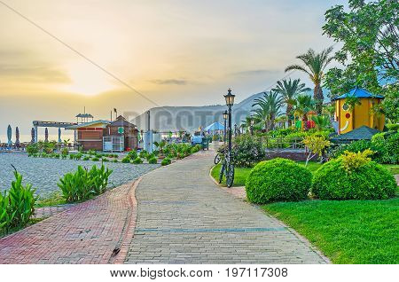 The Seaside Promenade In Alanya
