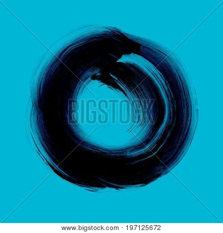 Abstract Geometrical Blue And Black Fractal.
