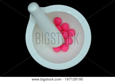 phamacy mortar and pestle used to grind medicine