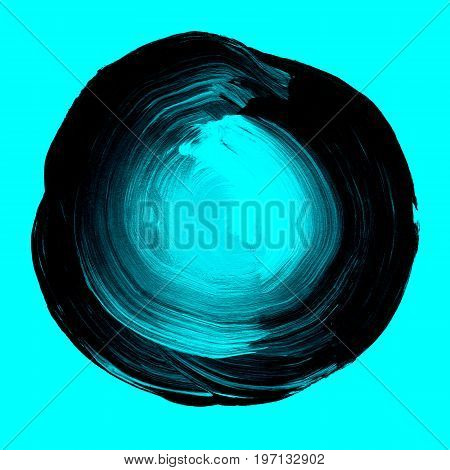 Abstract Geometrical Blue And Black Fractal.