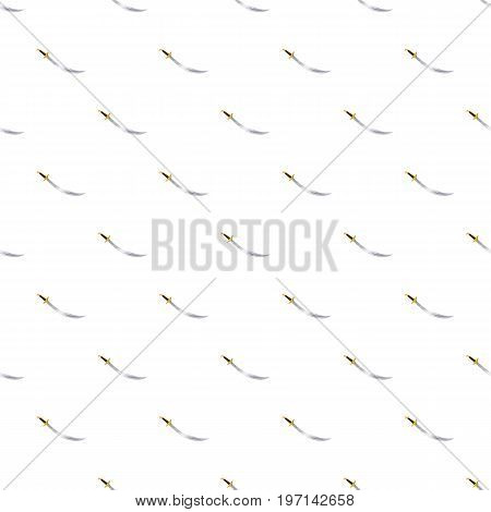 Turkish scimitar pattern seamless repeat in cartoon style vector illustration