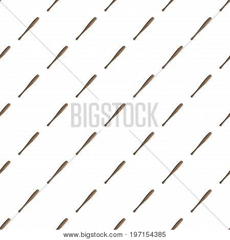 Baseball bat pattern seamless repeat in cartoon style vector illustration