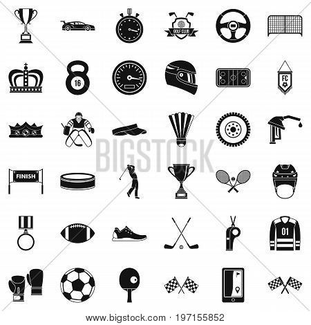 Award icons set. Simple style of 36 award vector icons for web isolated on white background