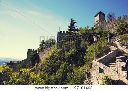 Rocca della Guaita castle in San Marino republic Italy