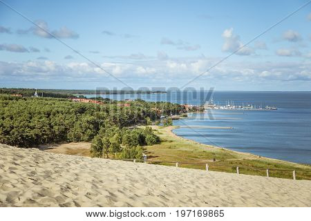 A beautiful sand dunes in a Neringa National park. Travel photo