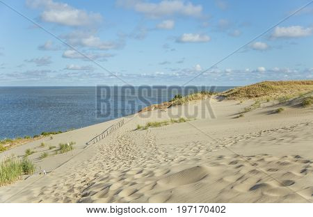 A beautiful sand dunes in a Neringa National park. Travel photo