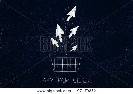 Shopping Cart With Mouse Pointer, Pay Per Click