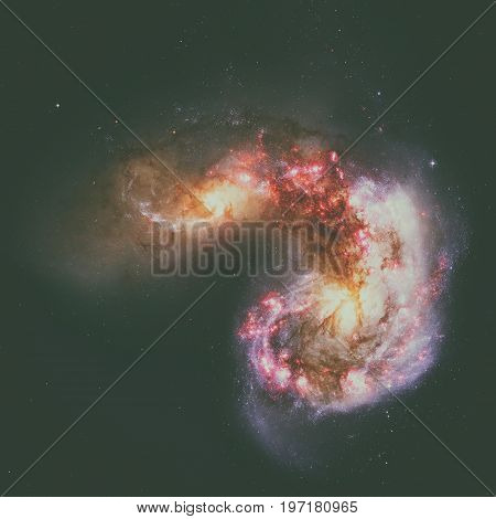 Antennae Galaxies Are A Galaxies In The Constellation Corvus.