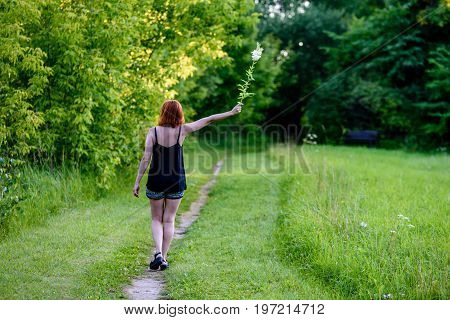 Young Woman Enjoying Nature