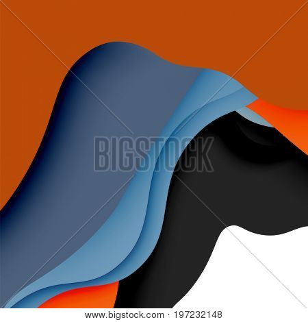 3d abstract background with cut shapes, business presentation, flyer template