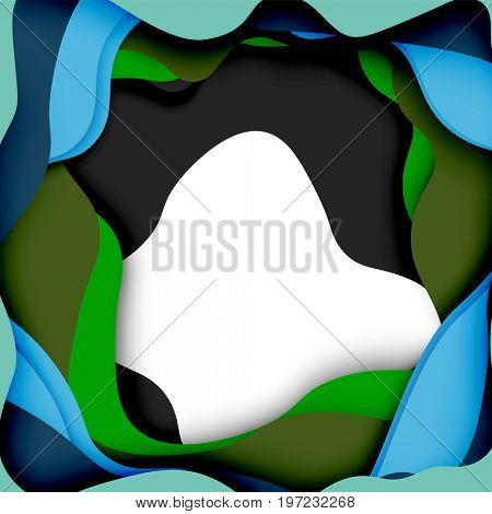 3d abstract background with cut shapes, business presentation, flyer template