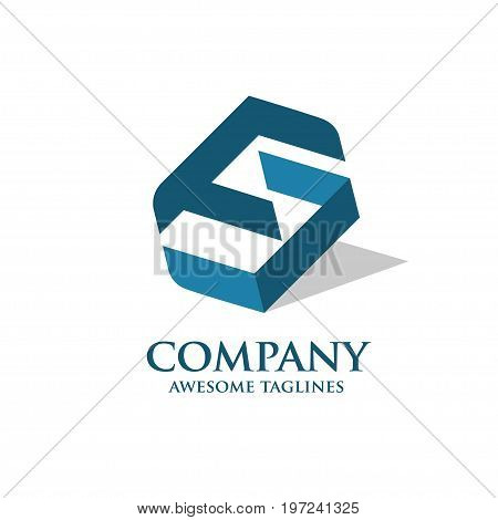 modern square concept of fc letter logo