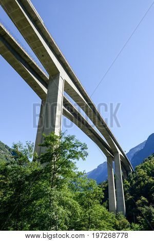 The Highway Bridge At Giornico
