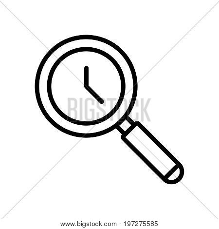 Thin line time management icon. Vector illustration isolated on a white background. Simple outline pictogram of time management.