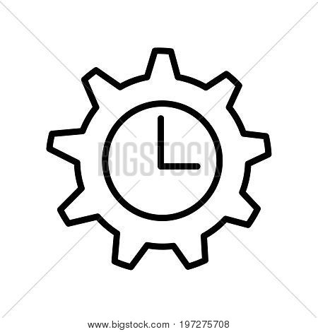 Thin line time management icon. Vector illustration isolated on a white background. Simple outline pictogram of time management.
