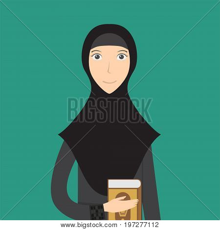 Lecturer Muslimah Character | set of vector character illustration use for human, profession, business, marketing and much more.The set can be used for several purposes like: websites, print templates, presentation templates, and promotional materials.