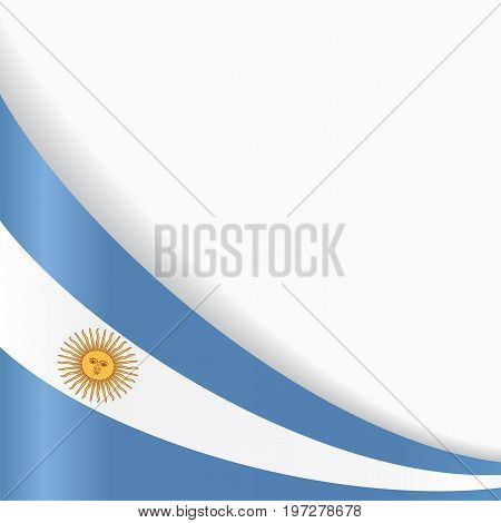 Argentinean flag wavy abstract background. Vector illustration.