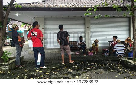 Music Band On Street In Yogya, Indonesia