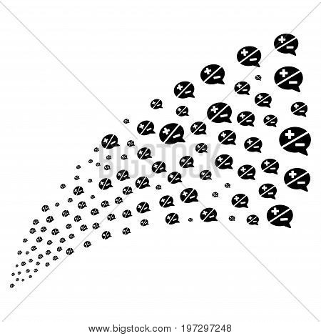 Fountain of arguments icons. Vector illustration style is flat black iconic arguments symbols on a white background. Object fountain organized from pictograms.