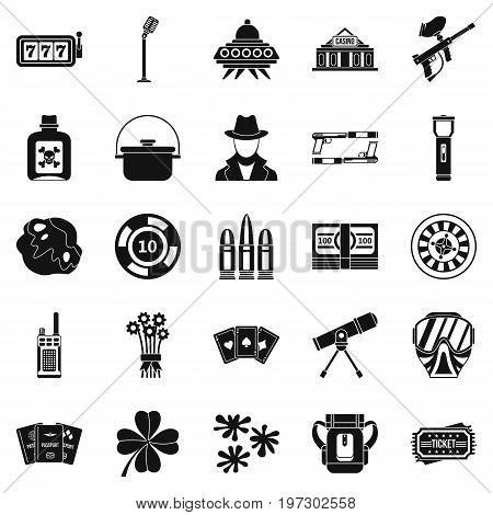 Adult icons set. Simple set of 25 adult icons for web isolated on white background