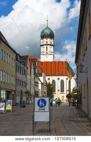 Schongau, Germany - October 2016: the charm of the small town of the famous Romantic Road