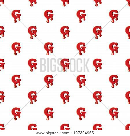 G letter isolated on white background. Red bloody G letter vector illustration