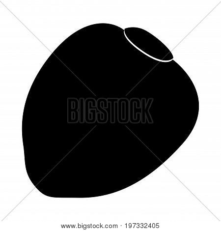Isolated Chontaduro Silhouette