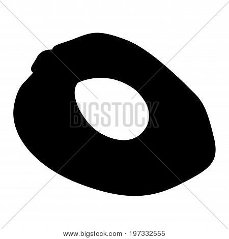 Isolated Cut Chontaduro Silhouette