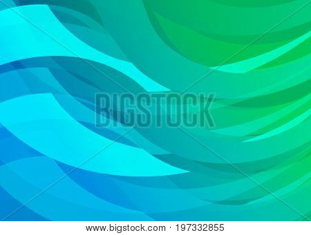 Blue-Green Gradient Digital Wave Background. Creativity Abstract Design Waves.