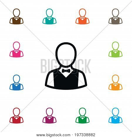 Depositor Vector Element Can Be Used For Boy, Depositor, Croupier Design Concept.  Isolated Boy Icon.