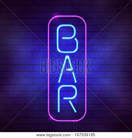 Bar Sign In Front Of A Wall