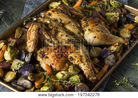 Herbed Baked Spatchcock Chicken