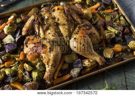 Herbed Baked Spatchcock Chicken