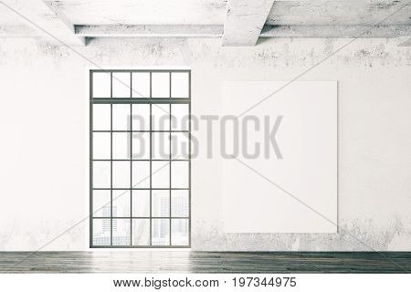 Room Interior With Empty Poster