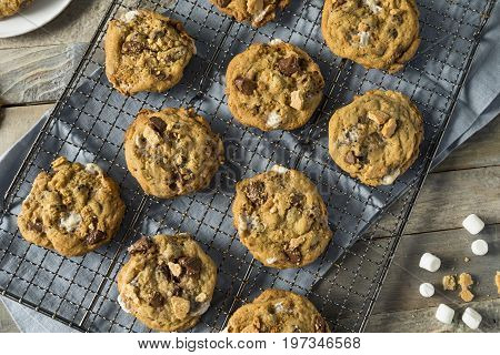 Homemade Gooey Smores Cookies